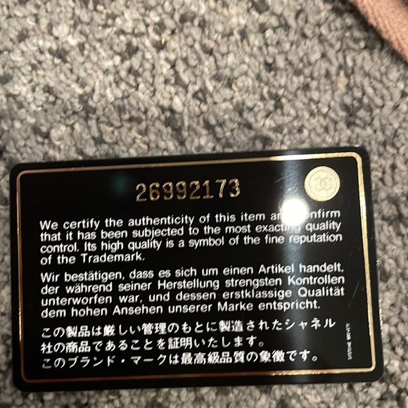 Chanel pink ombré handbag purse 10” x 7” with chain and fabric strap - Picture 9 of 9